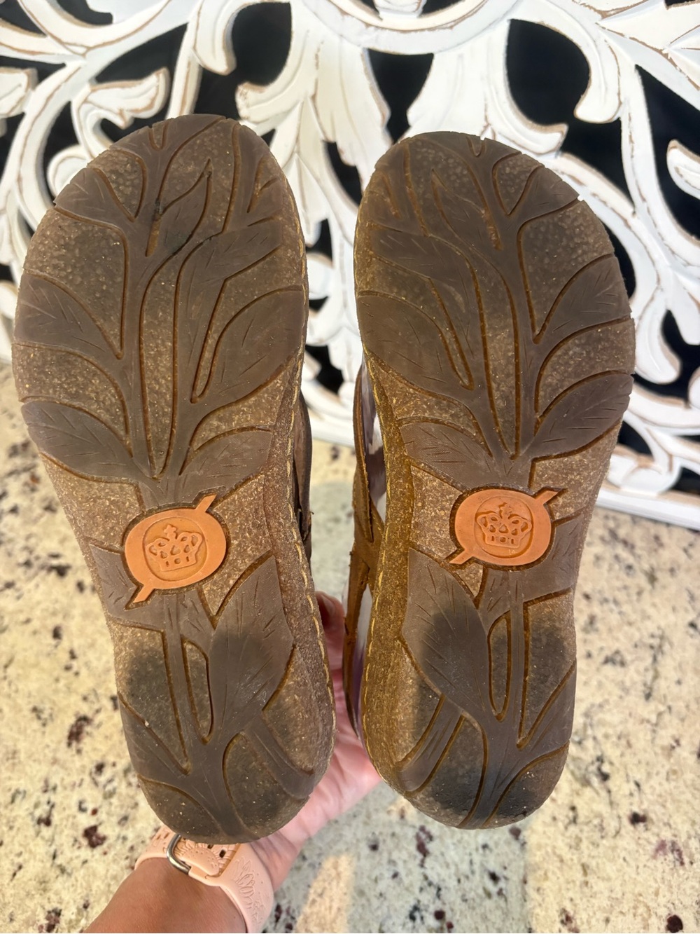 Born Women’s Brown Leather Comfort Sandals Size 8 - Picture 8 of 12